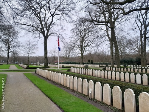 Grebbeberg War World war two Cemetery at Rhenen, 15 april 2024, the netherlands  photo