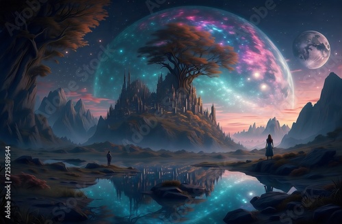 Whispers of Wonderland: Journey through surreal realms, where chaos dances with wonder in ethereal landscapes