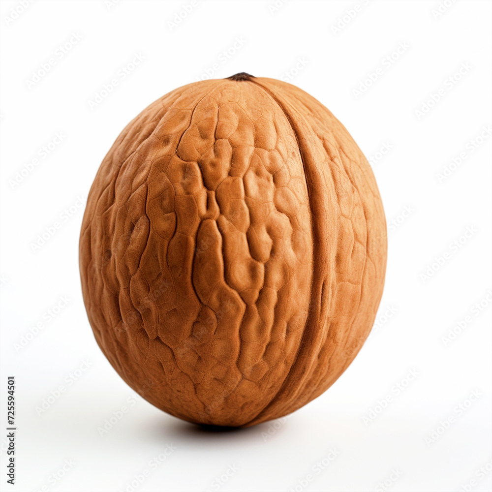 Fototapeta premium Walnuts on isolated background - ai generative