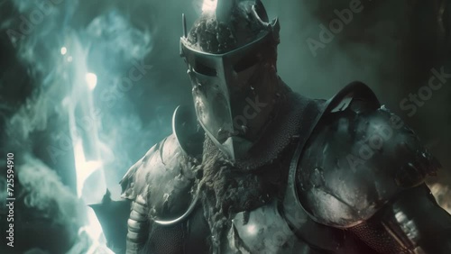 Knight in armor in a fantasy world  photo