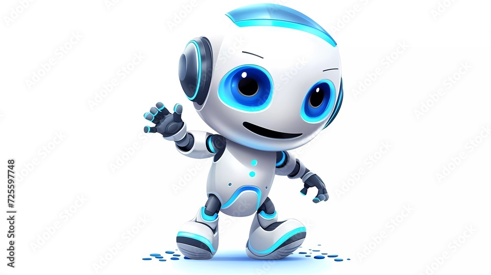3d Vector Robot Chatbot, AI in science and business isolated on white background. generative ai