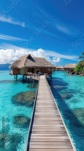 a tropical holiday vacations travel location with a luxury beach view © DailyLifeImages
