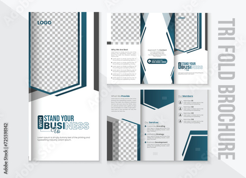 Corporate business trifold brochure template design
