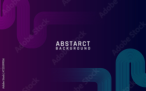 Abstract glowing circle lines on dark color background. Geometric stripe line art design. tecnology background