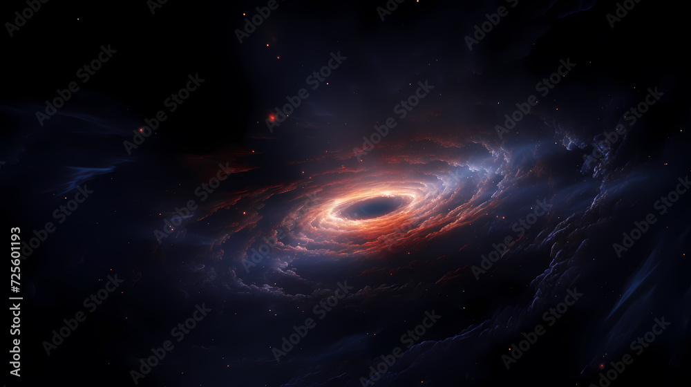 Obraz premium Space galaxy background, 3D illustration of nebulae in the universe