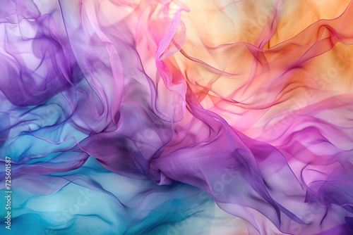 Watercolors mimicking the fluidity and organic patterns of silk dyeing Wallpaper.