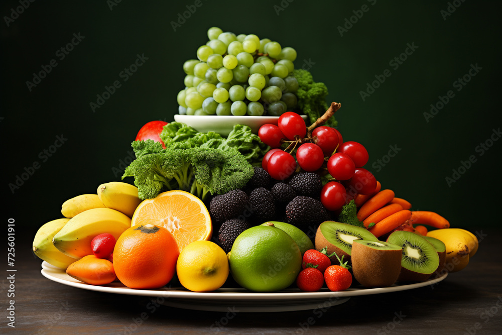 Alkaline fruit in a plate Alkaline fruit in a plate
