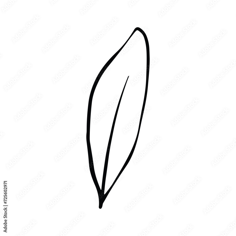 Single Leaf Line Art Illustration Isolated in White. Floral decoration branch leaf plant line. Modern single line art, aesthetic contour. Perfect for home decor such as posters, wall art, tote bag etc Single Leaf Line Art Illustration Isolated in White. Floral decoration branch leaf plant line. Modern single line art, aesthetic contour. Perfect for home decor such as posters, wall art, tote bag etc