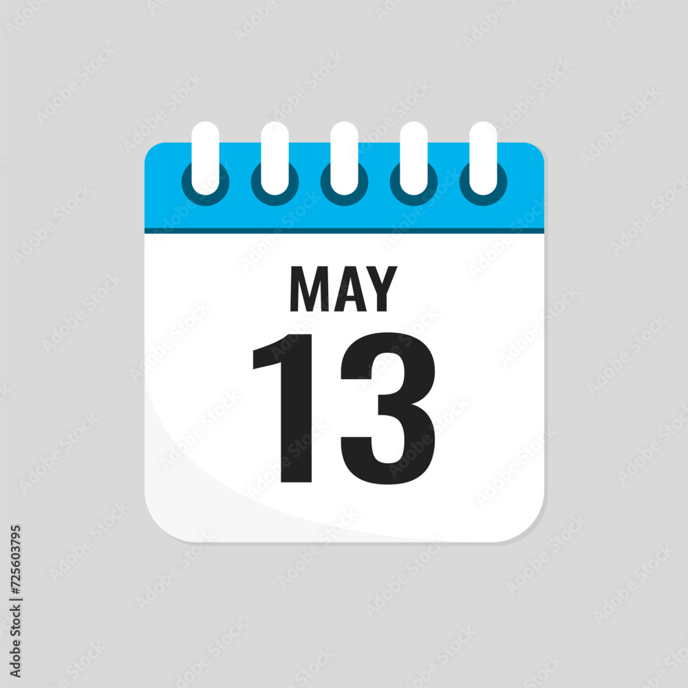 Icon page calendar day - 13 May Icon page calendar day - 13 May