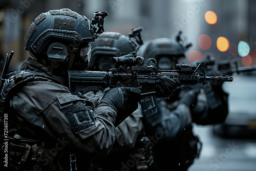 soldier in uniform with rifle