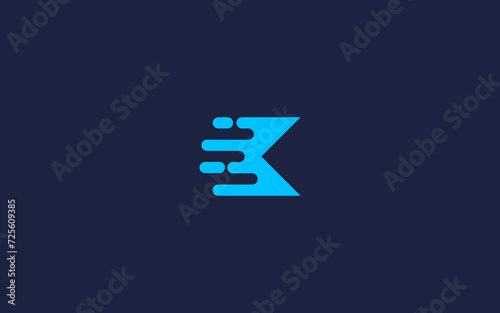 letter k fast logo icon design vector design template inspiration