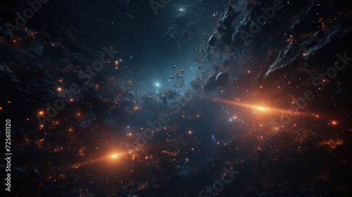 Scifi Style Particles Wallpaper Background