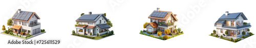 A 3d render house isolated transparent background