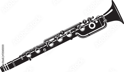 outline of flute  white background
