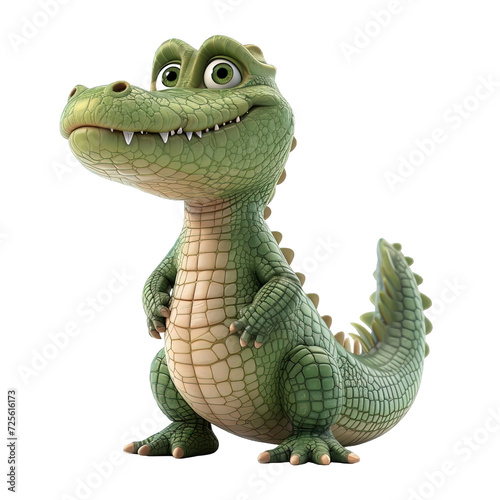 full body cute crocodile isolated © Ariestia