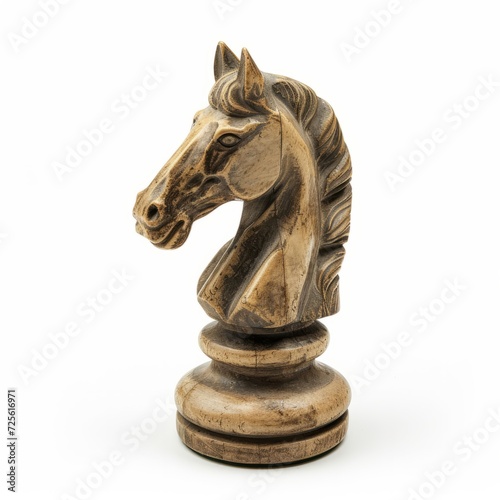 Horse, chessmate figure, isolated, white background