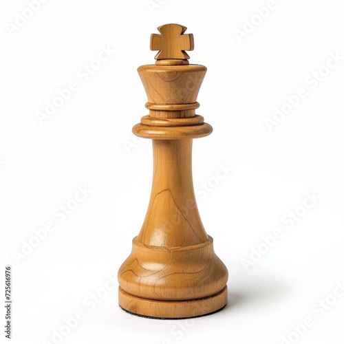 King, chessmate figure, isolated, white background photo