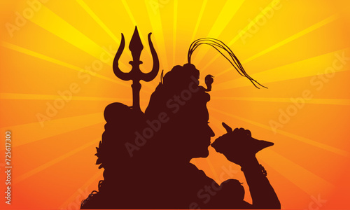 Lord Shiva is often depicted as a yogi seated in deep meditation (dhyana mudra) on Mount Kailash, his abode in the Himalayas