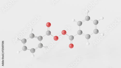 benzoyl peroxide molecule 3d, molecular structure, ball and stick model, structural chemical formula organic peroxide photo