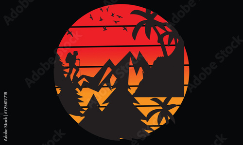I will create hiking t shirt design, Adventure , explore more out doors mountain theme graphic T-shirt design, Mountain with tree retro vintage print design.This versatile design is ideal for prints, 