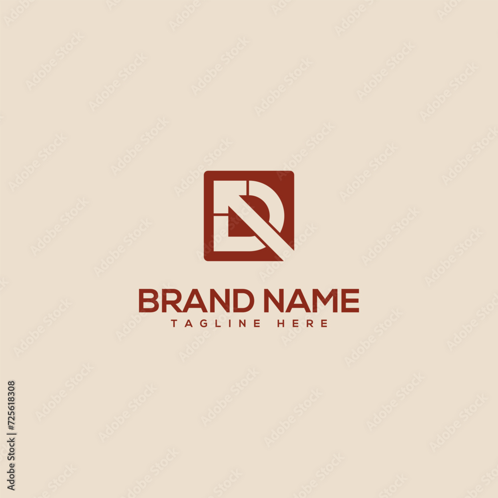 Abstract D letter arrow vector icon logo element. Abstract D letter arrow vector icon logo element.