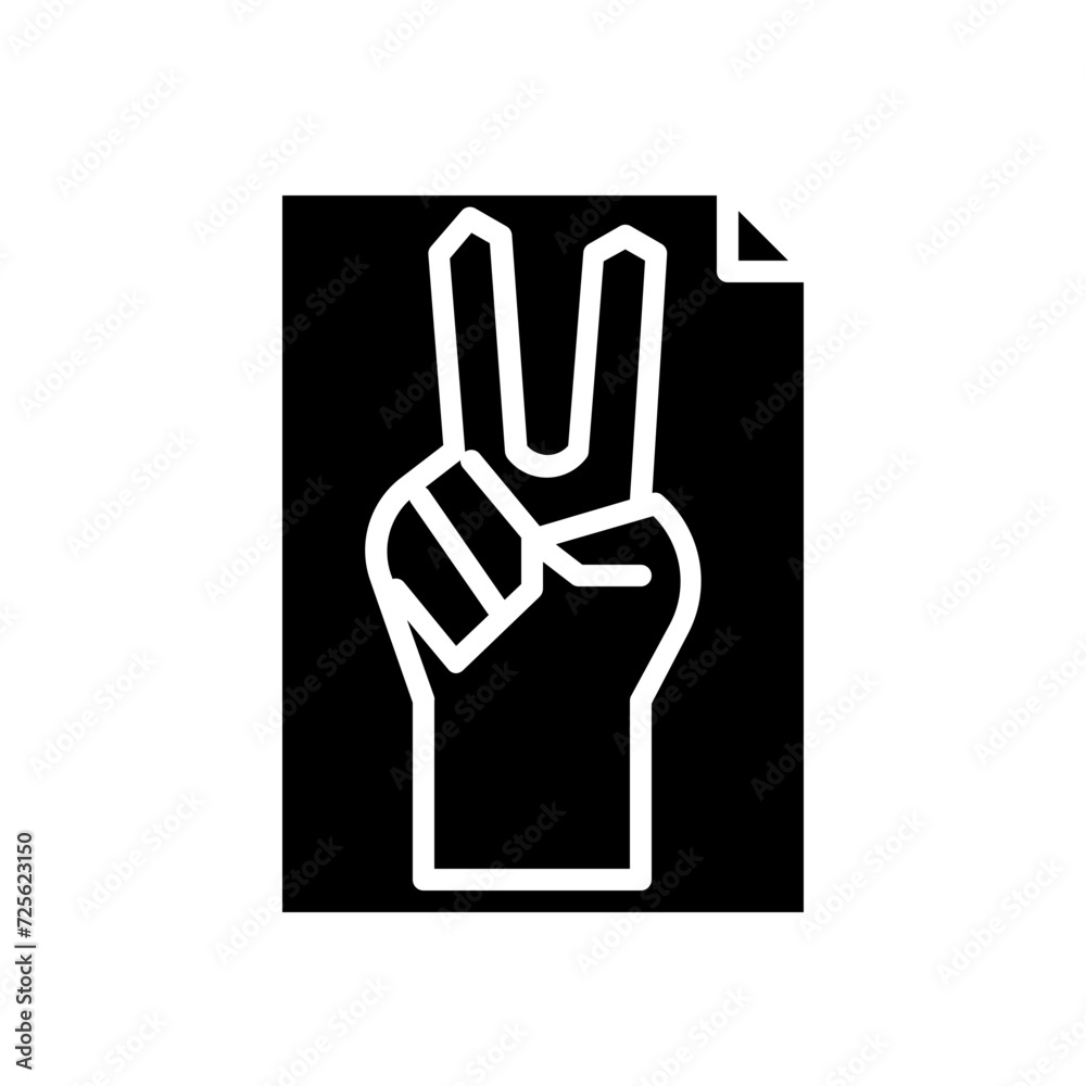 Obraz premium protect peace solid icon