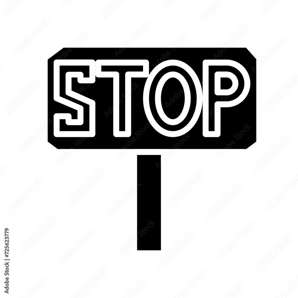 stop sign solid icon stop sign solid icon