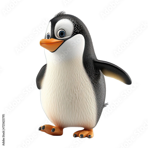 full body penguin side view isolated photo