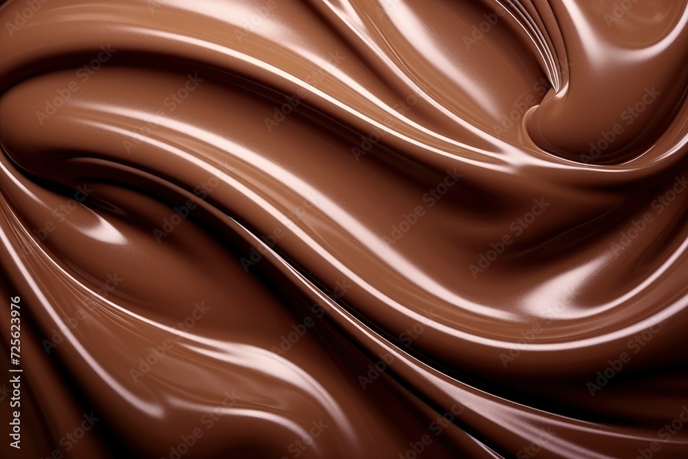 Chocolate background. Texture of liquid chocolate or cocoa close-up Chocolate background. Texture of liquid chocolate or cocoa close-up