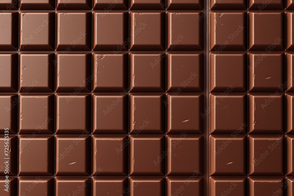 Chocolate bar close up. Chocolate texture, dark or milk chocolate. Chocolate background. Sweet dessert