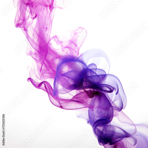 Abstract violet ink smoke, purple cloud on transparent png.