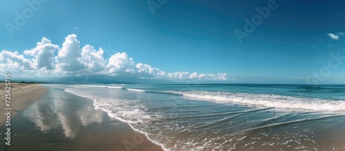 Panorama of the beach and sea.