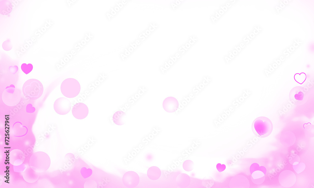 pink cloudy effect with bokeh light and hearts pink cloudy effect with bokeh light and hearts