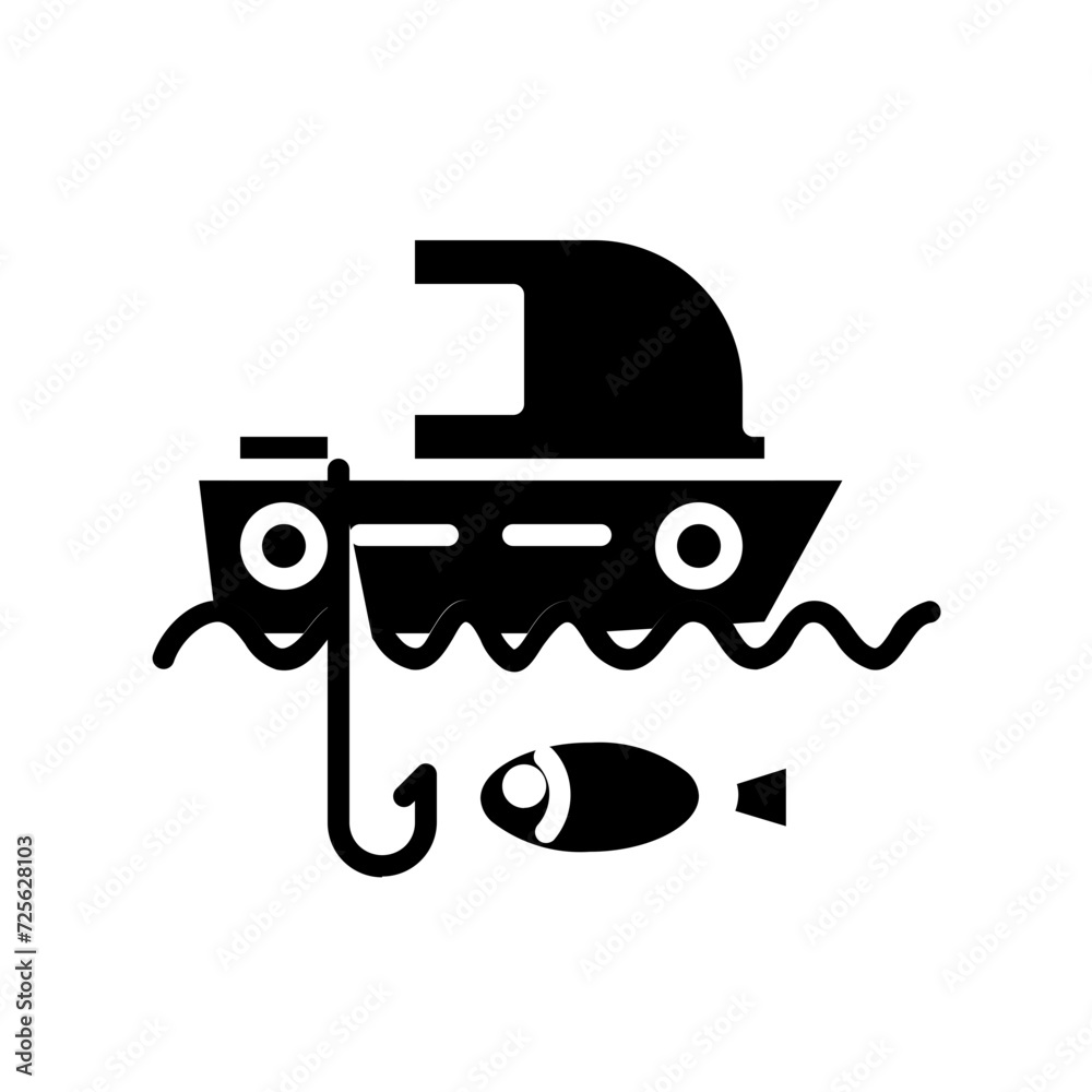 ships and fish solid icon ships and fish solid icon