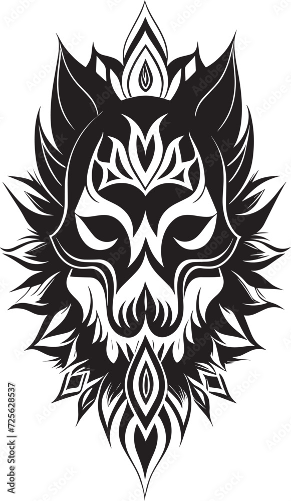 The mask tattoo designs vector