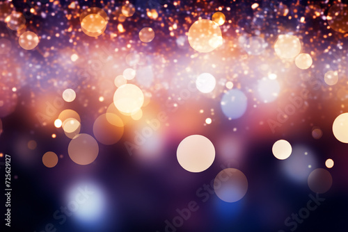 Glittering colorful party background. Blurred bokeh background. Copy space for portraits. Holiday, celebration. new year. Generative AI