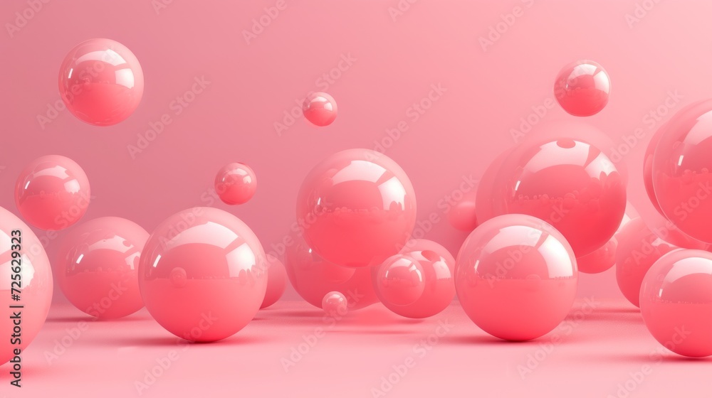 Pink balls on a pink background Pink balls on a pink background