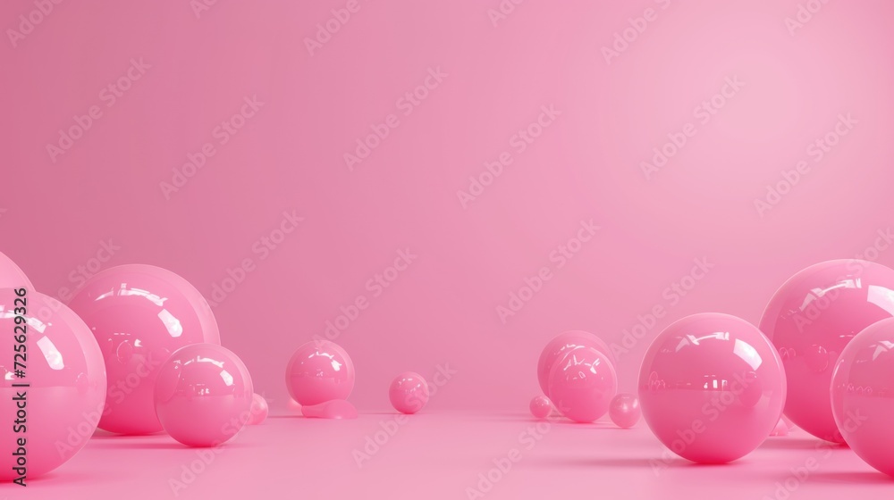 Pink balls on a pink background Pink balls on a pink background
