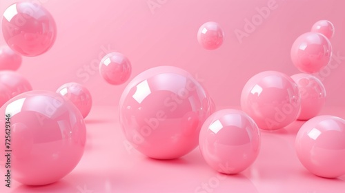 Pink balls on a pink background
