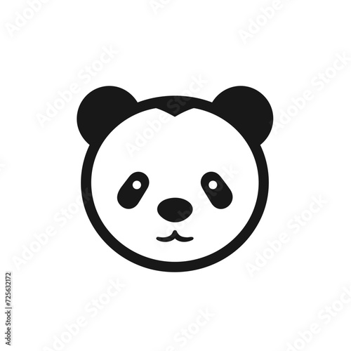 Fototapeta Naklejka Na Ścianę i Meble -  panda bear cartoon   vector isolated logo silhouette best for your t-shirt