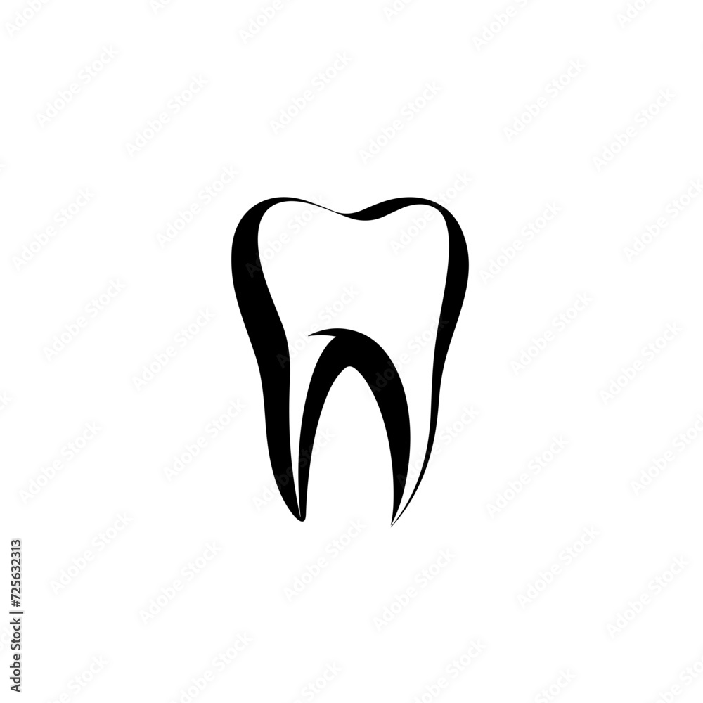 tooth icon on white vector isolated logo silhouette best for your t-shirt tooth icon on white vector isolated logo silhouette best for your t-shirt