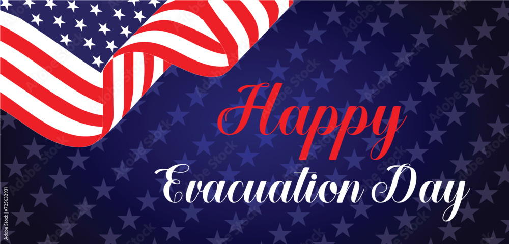 Naklejka premium Happy Evacuation Day Text illustration Design