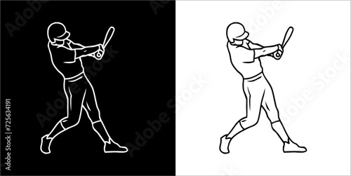 Illustration vector graphics of baseball icon