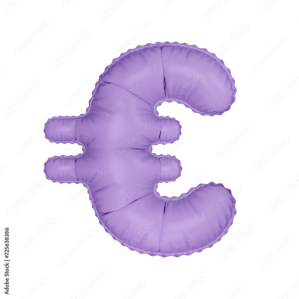 3D pastel lavender color helium balloon 