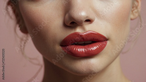 Bright lips with red lipstick  Be irresistible 