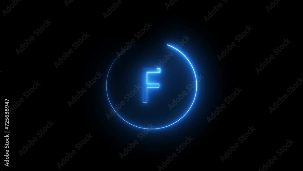 Animation of neon sign alphabet glowing with pink and blue light and black background. Animation of neon sign alphabet glowing with pink and blue light and black background.