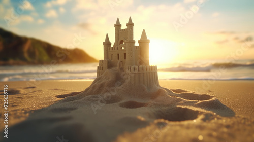 Sandcastle on the beach