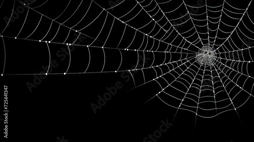 Halloween spider web. Isolated on black background