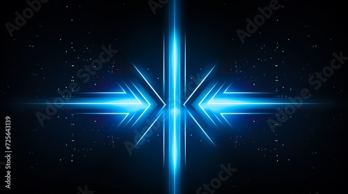 Abstract blue arrows technology futuristic background concept.
