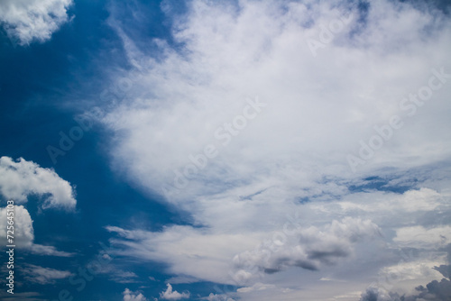 Cloudscape, Blue sky with white clouds